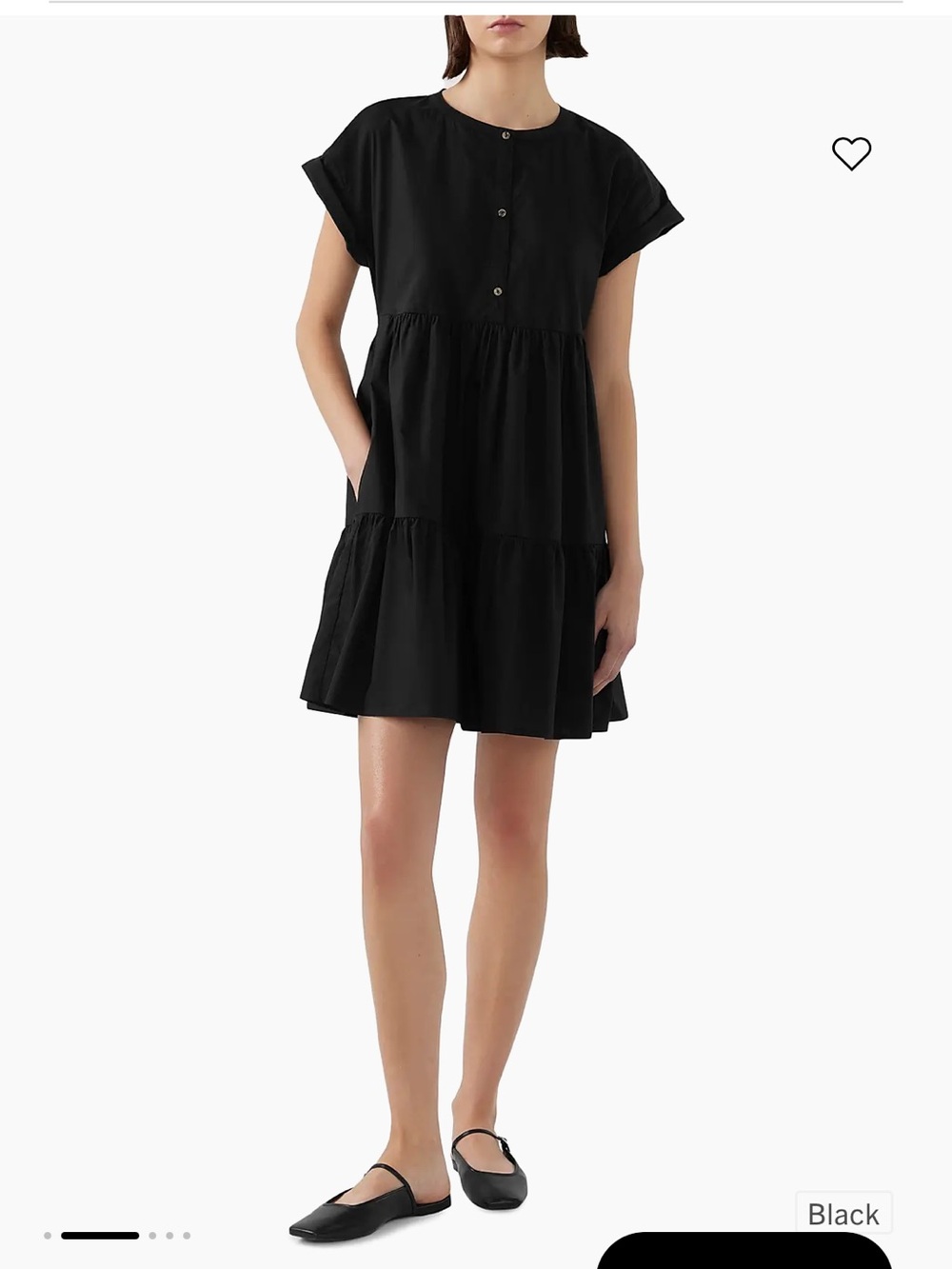 NWT~Bird & Knoll ~ Marisol Cotton Minidress ~ Black